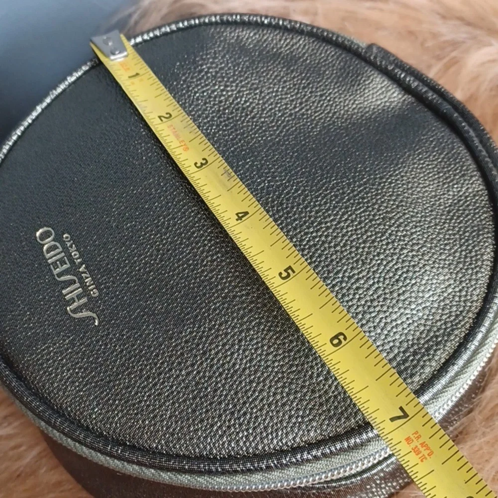 Shiseido Metallic Round Cosmetic Bag